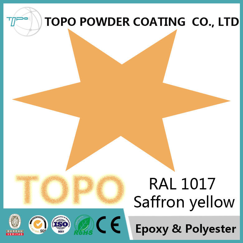 RAL 1017 Epoxy Polyester Powder Coating Hammer Texture Standard ROHS