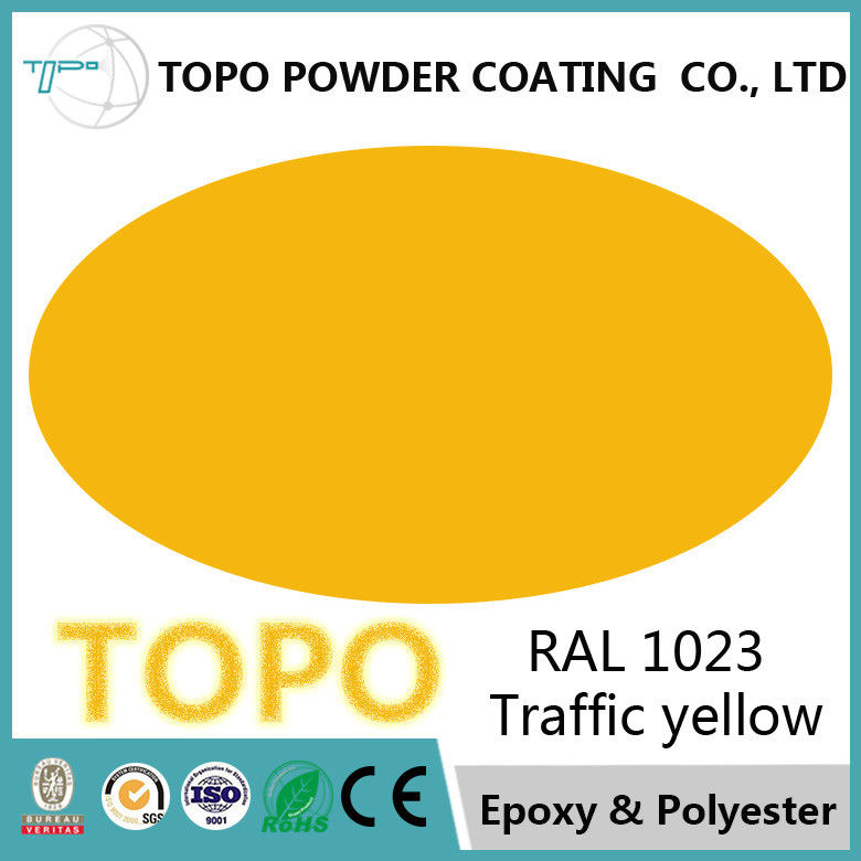 Farba proszkowa z żywicy epoksydowej w żywym wnętrzu, RAL1023 Traffic Yellow Powder Coat